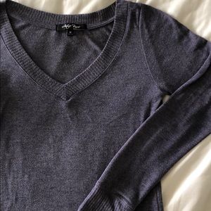 Long sleeve purple sweater